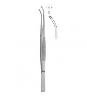 Forceps tissue Potts-Smith 1x2th curved 210mm