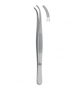 Forceps dissecting Falcon-Medium serrated curved 145mm