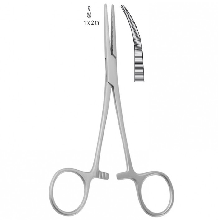 Forceps artery Crile 1x2th curved 145mm