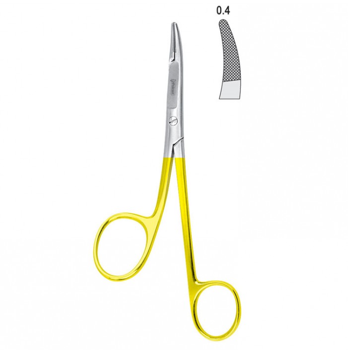 Falcon-Grip Needle holder left handed with scissors Gillies left handed 160mm TC
