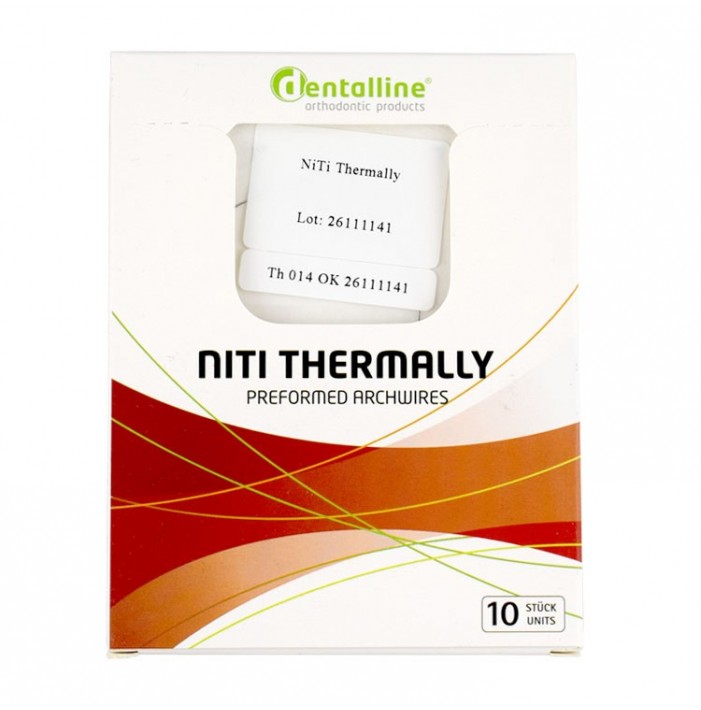 Dentalline NiTi Thermal Euro-Form square archwires upper .016" x .016" (Pack of 10 pieces)