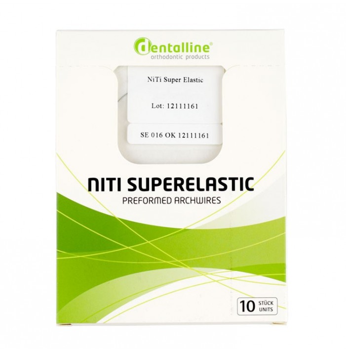 Dentalline NiTi super elastic Full-Form square archwires upper (Pack of 10 pieces)