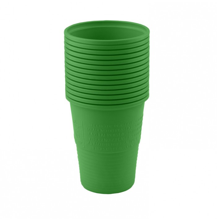 Jednorazowe kubki plastikowe zielone 200ml (100 szt)