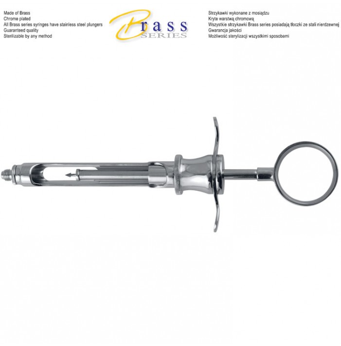 Brass Series Syringe manual aspirating type C 1.8ml. metric