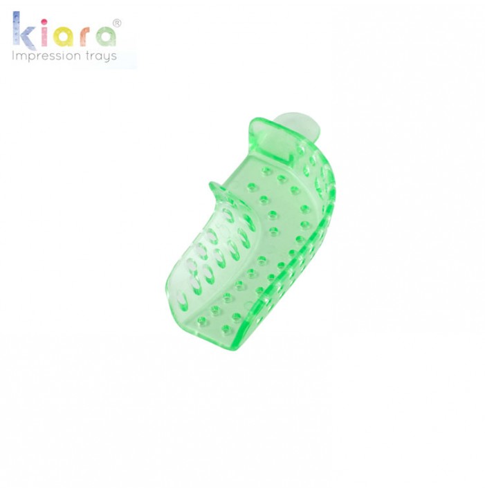 Kiara impression trays partial dentate upper right/lower left fig. 22 (Transparent Green) (Pack of 25)