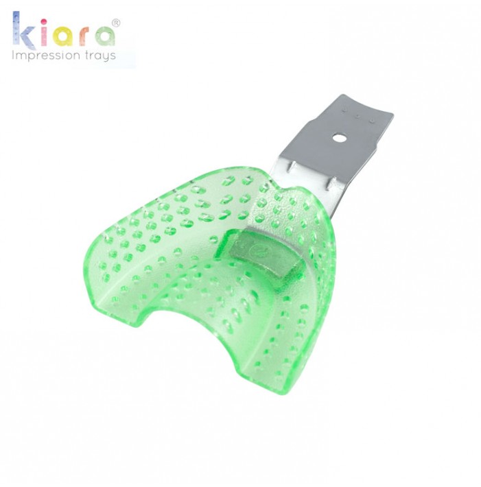 Kiara impression trays dentate-ortho upper small fig. 17 (Transparent Green) (Pack of 25)