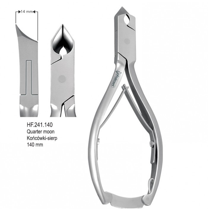 Professional Line Pedicure Nail Nipper Quarter moon  with lock 140mm