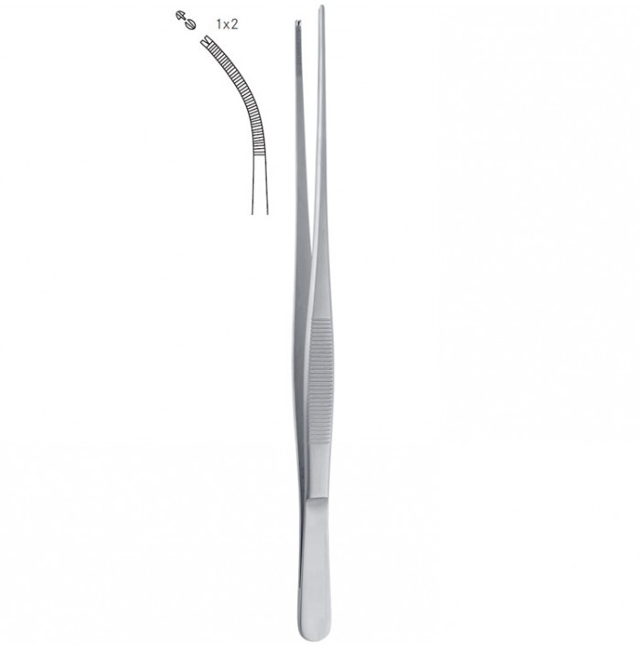 Forceps Dissecting Brophy Tissue 1x2th Curved 200mm