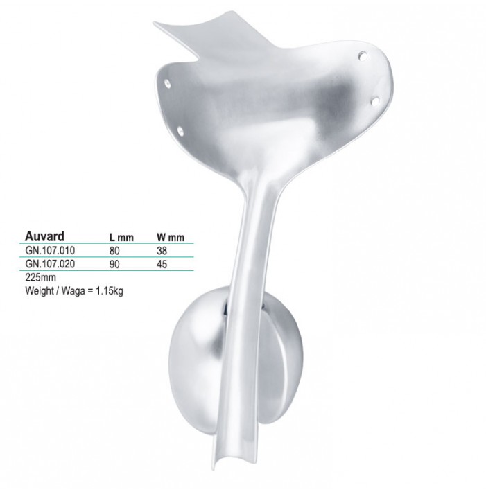 Specula vaginal Auvard removable weight 90x45mm, 225mm, 1.15kg
