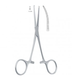 Forceps artery Kocher-Delicate 1x2th curved 165mm