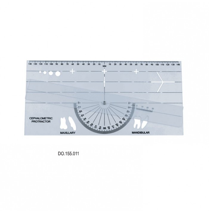 Cephalometric protractor and tracking template