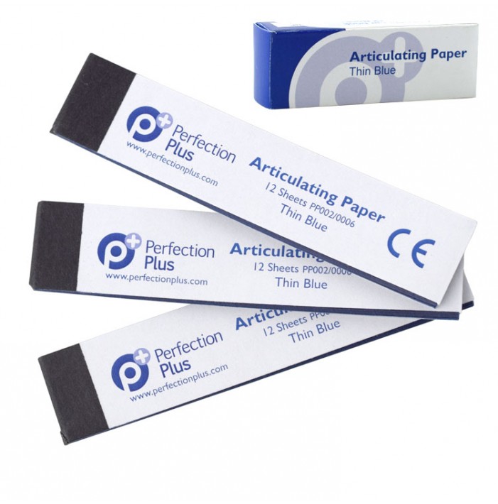 P+ Articulating paper thick blue, 79 microns (12 x 12 sheets)