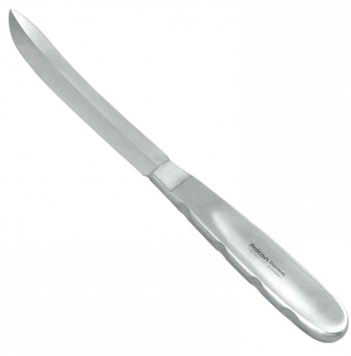 Post mortem knife curved 100mm blade