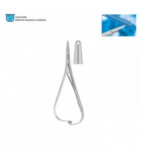 Elastomeric ligature placing forceps Falcon with groove 140mm