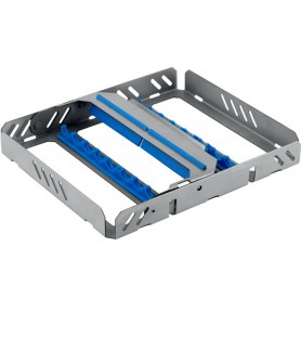 Cassette tray for 8 instruments 190 x 140 x 25mm, blue