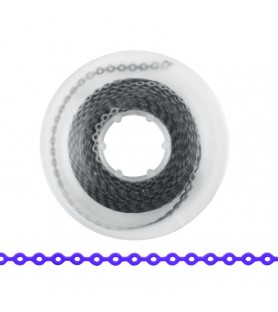 ElastoMax elastomeric chain, latex free, long metallic silver (4.5m spool)