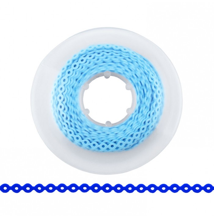 ElastoMax elastomeric chain, latex free, short sky blue (4.5m spool)