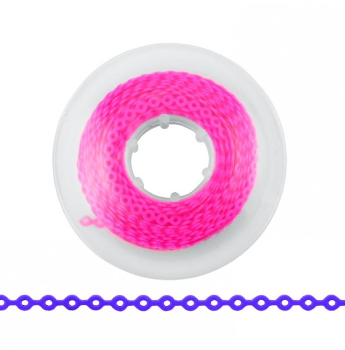 ElastoMax elastomeric chain, latex free, long hot pink (4.5m spool)