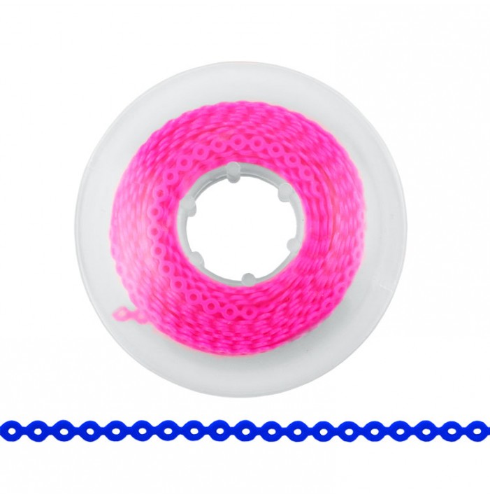 ElastoMax elastomeric chain, latex free, short hot pink (4.5m spool)