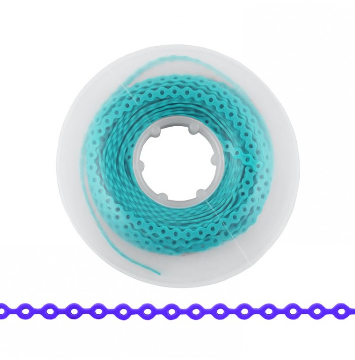 ElastoMax elastomeric chain, latex free, long aqua (4.5m spool)