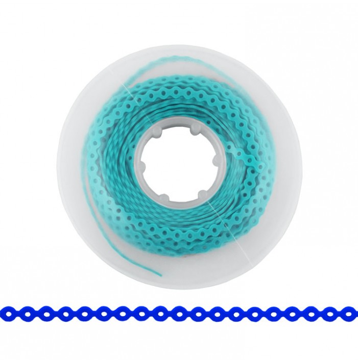 ElastoMax elastomeric chain, latex free, short aqua (4.5m spool)