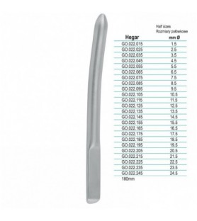 Dilator uterine Hegar SE  Ø 2.5mm/180mm