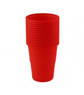 Jednorazowe kubki plastikowe czerwone 180ml (100 szt)