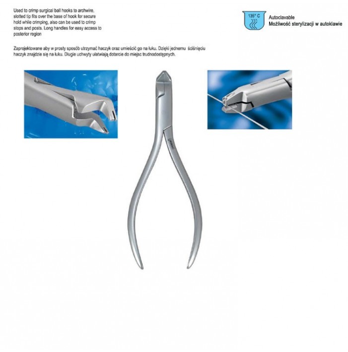Pliers surgical ball hook crimping Falcon angled