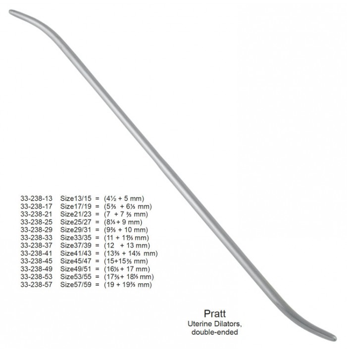 pratt uterine dilator fig. 5/7, (1.5/2mm)
