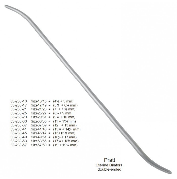 Rozszerzadło maciczne Pratt dwustronne 5.6mm/6.3mm fig.17/19