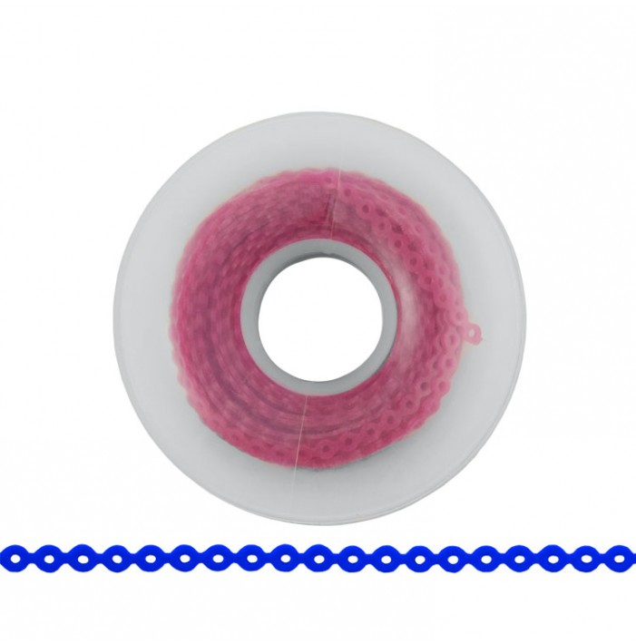 ElastoMax Uno elastomeric chain, short, pink (4.5m spool)