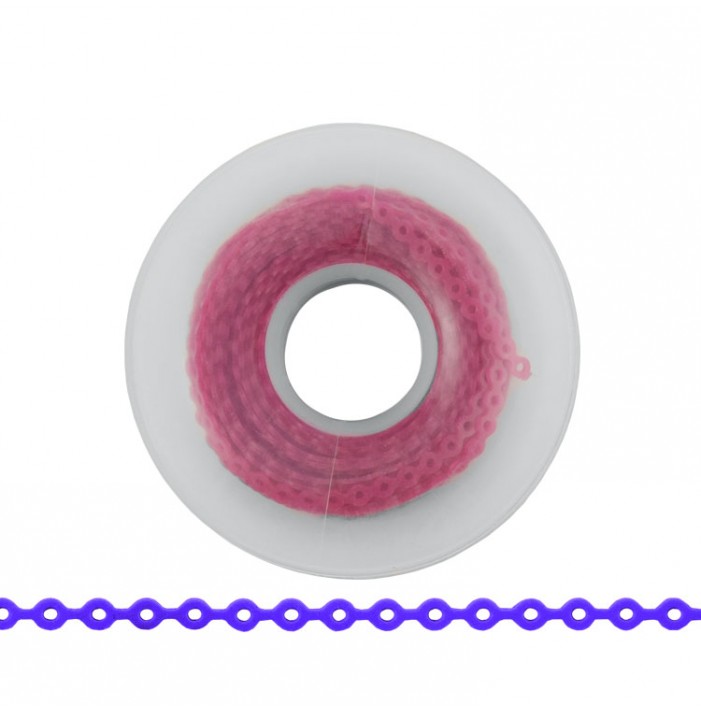 ElastoMax Uno elastomeric chain, long, pink (4.5m spool)