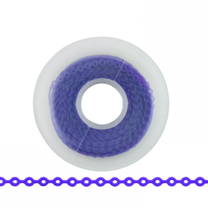 ElastoMax Uno elastomeric chain, long, dark purple (4.5m spool)
