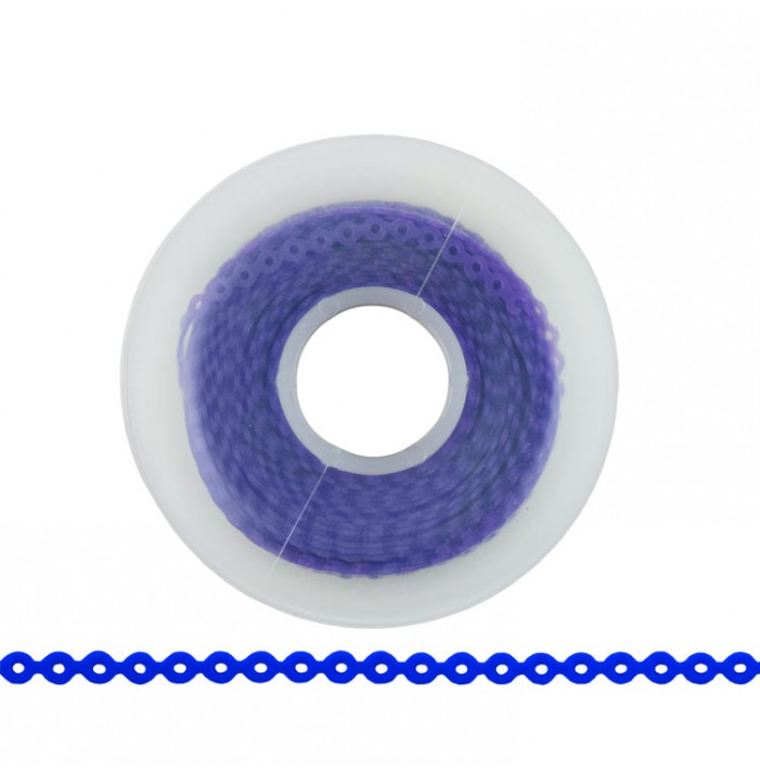 ElastoMax Uno elastomeric chain, short, dark purple (4.5m spool)