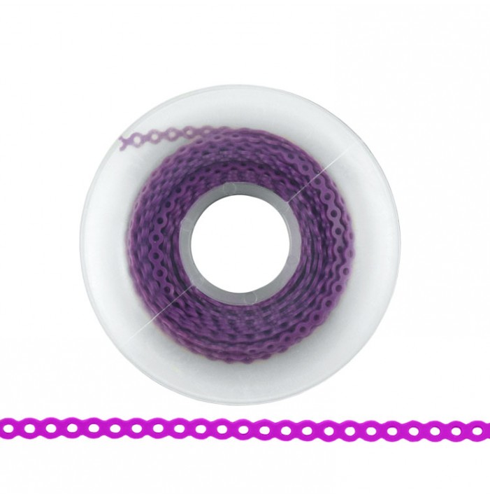 ElastoMax Uno elastomeric chain, closed light purple (4.5m spool)