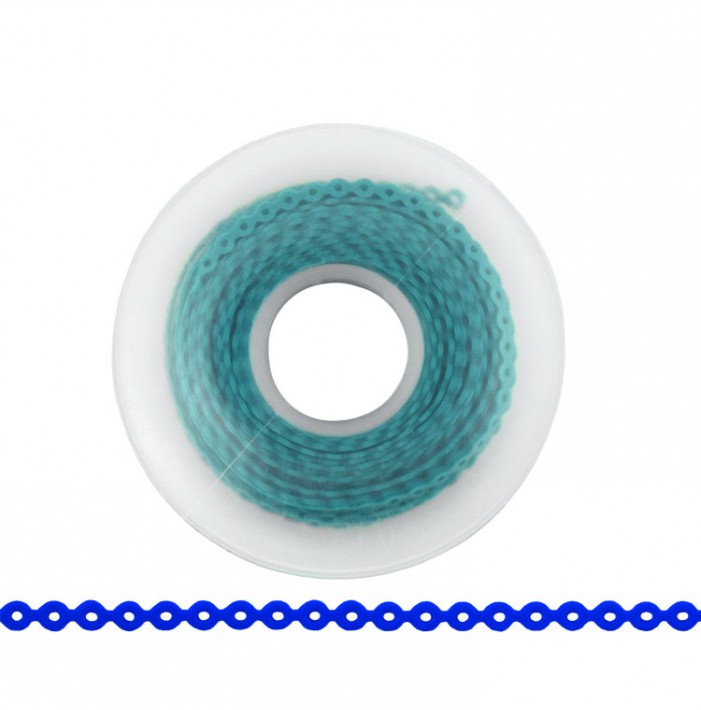 ElastoMax Uno elastomeric chain, short, teal (4.5m spool)