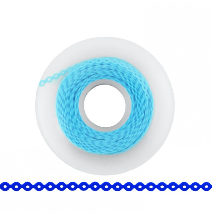 ElastoMax Uno elastomeric chain, short, sky blue (4.5m spool)