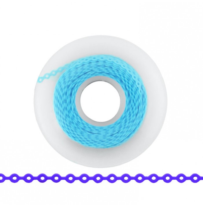 ElastoMax Uno elastomeric chain, long, sky blue (4.5m spool)