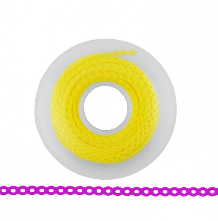 ElastoMax Uno elastomeric chain, closed yellow (4.5m spool)