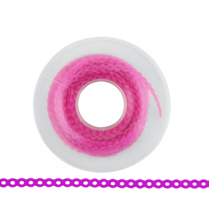ElastoMax Uno elastomeric chain, closed dark pink (4.5m spool)