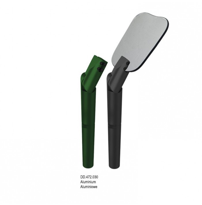 Aluminium handle for photographic mirror green