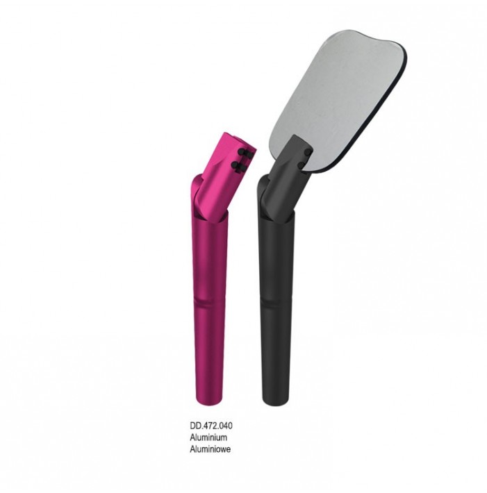 Aluminium handle for photographic mirror purple