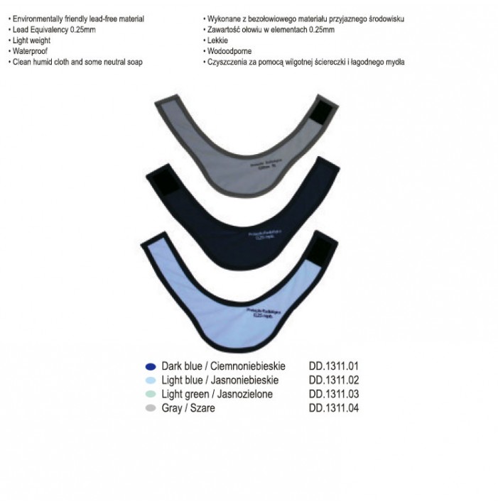 Thyroid protection collar AT size S, 0.25mm Pb