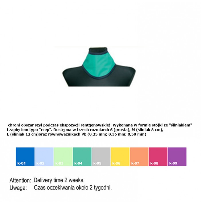 Thyroid protection collar AT size S, 0.35mm Pb
