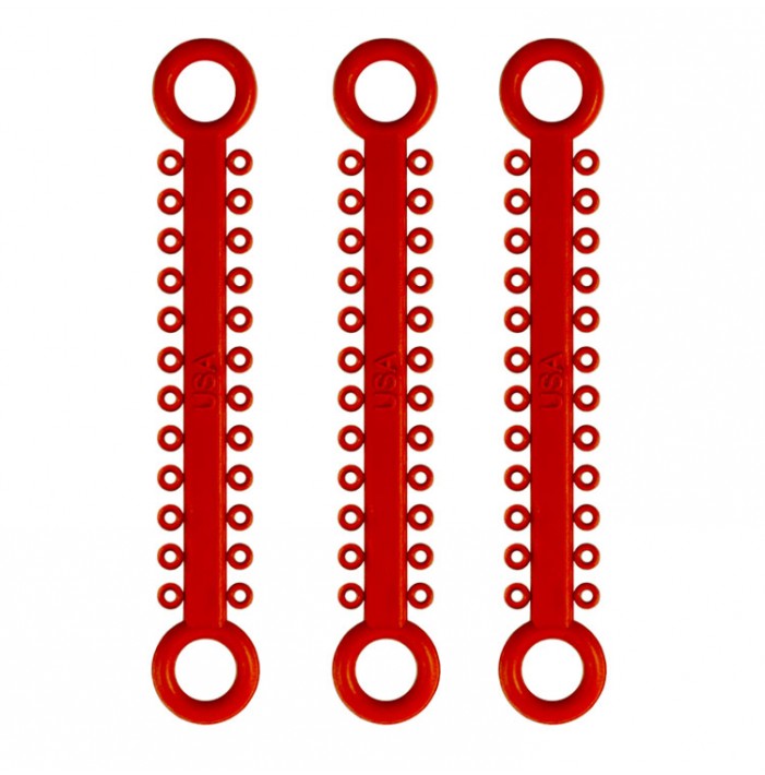 ElastoMax ligatures, latex free, red (46 sticks, 1008 ligatures)