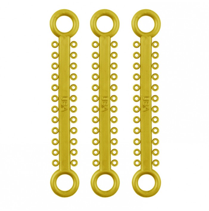 ElastoMax ligatures, latex free, metallic gold (46 sticks, 1008 ligatures)