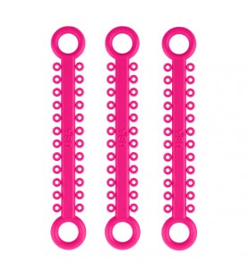 ElastoMax Solo ligatures, latex free, flourescent pink (46 sticks, 1012 ligatures, latex free,)