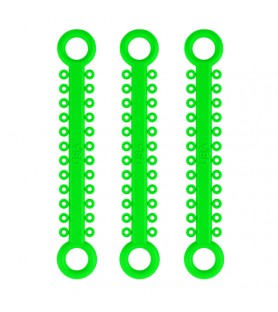 ElastoMax Solo ligatures, latex free, flourescent green (46 sticks, 1012 ligatures, latex free,)