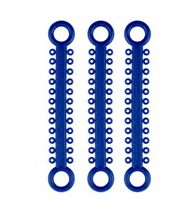 ElastoMax Solo ligatures, latex free, metallic blue (46 sticks, 1012 ligatures, latex free,)