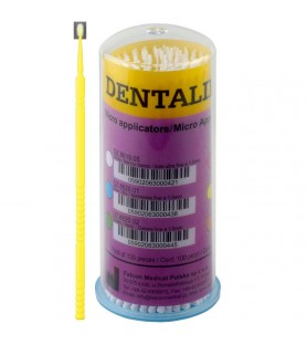 DENTALINE Bendable applicators yellow fine ø 1.5mm (Pack of 100 pieces)